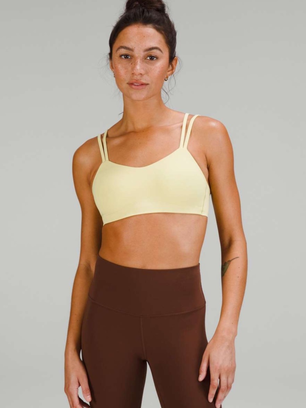 lululemon athletica like a cloud Sports Bra light support finch yellow 10